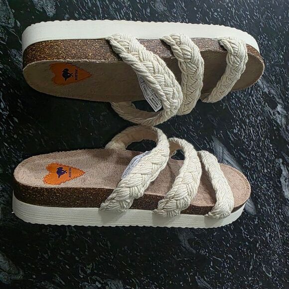 BRAND NEW ROCKET DOG WOMEN'S GREEN ASHLEY STRING BRAID SANDAL - Picture 6 of 16